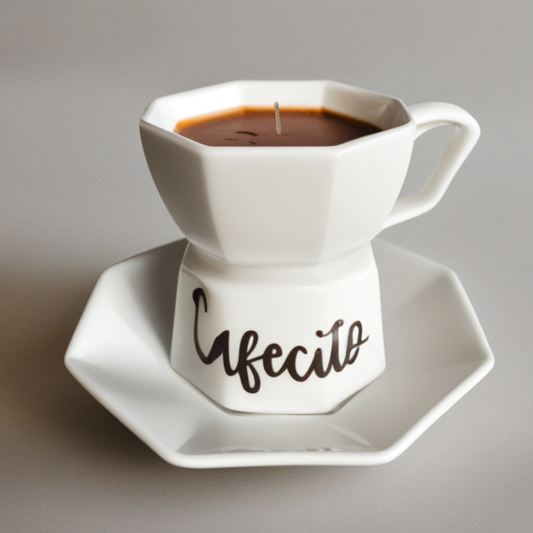 Cafecito (cup candle & plate)